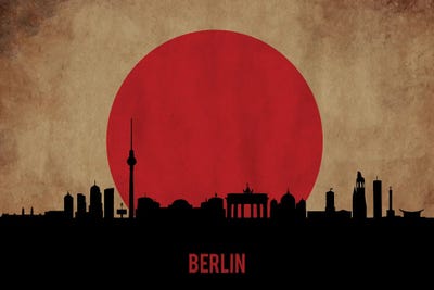 Berlin Skyline by Durro Art metal wall art