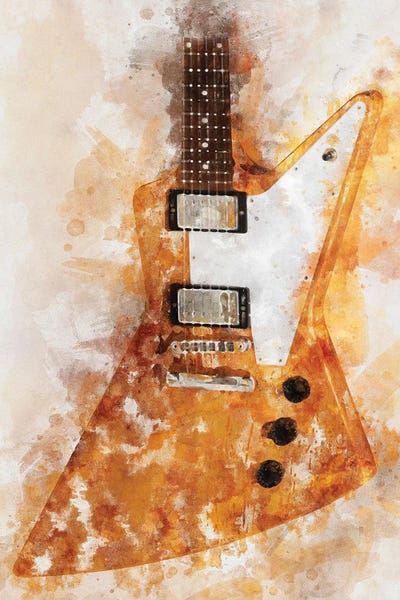 Guitars: Explorer Watercolor by Durro Art