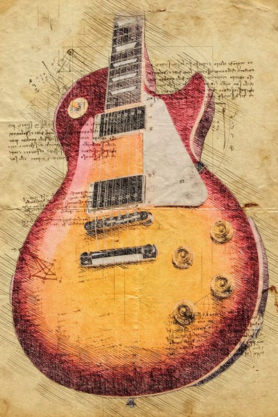 Les Paul by Durro Art metal wall art