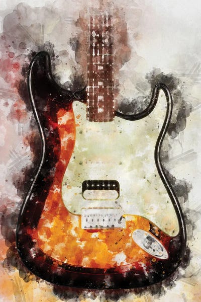 Guitars: Stratocaster Watercolor by Durro Art