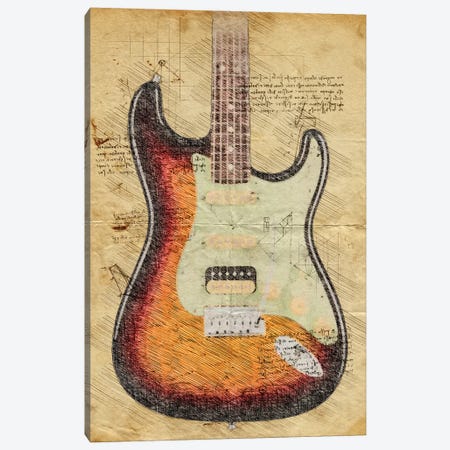 Stratocaster Canvas Print #DUR931} by Durro Art Canvas Art Print