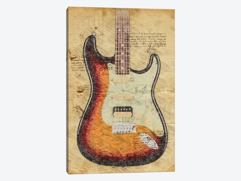 Stratocaster by Durro Art 1-piece Canvas Wall Art