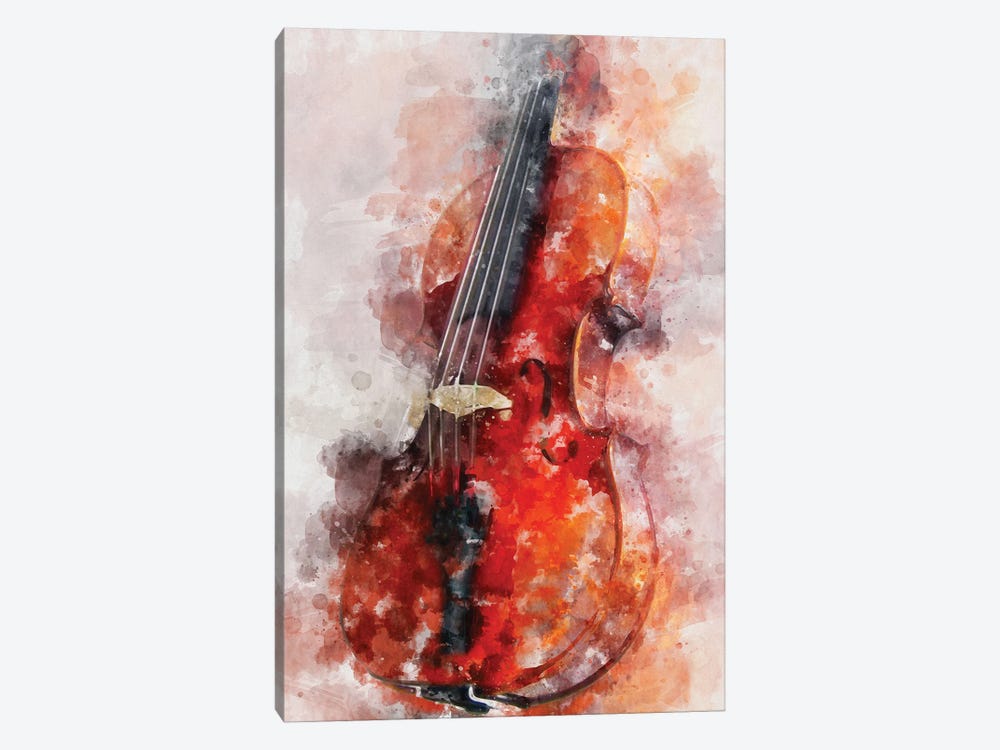 Violin Watercolor by Durro Art 1-piece Art Print