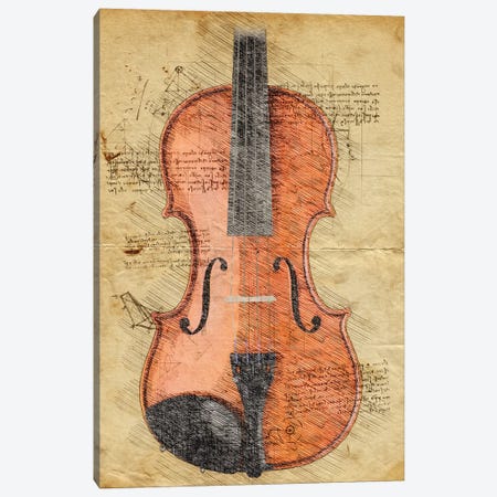 Violin Canvas Print #DUR933} by Durro Art Canvas Print