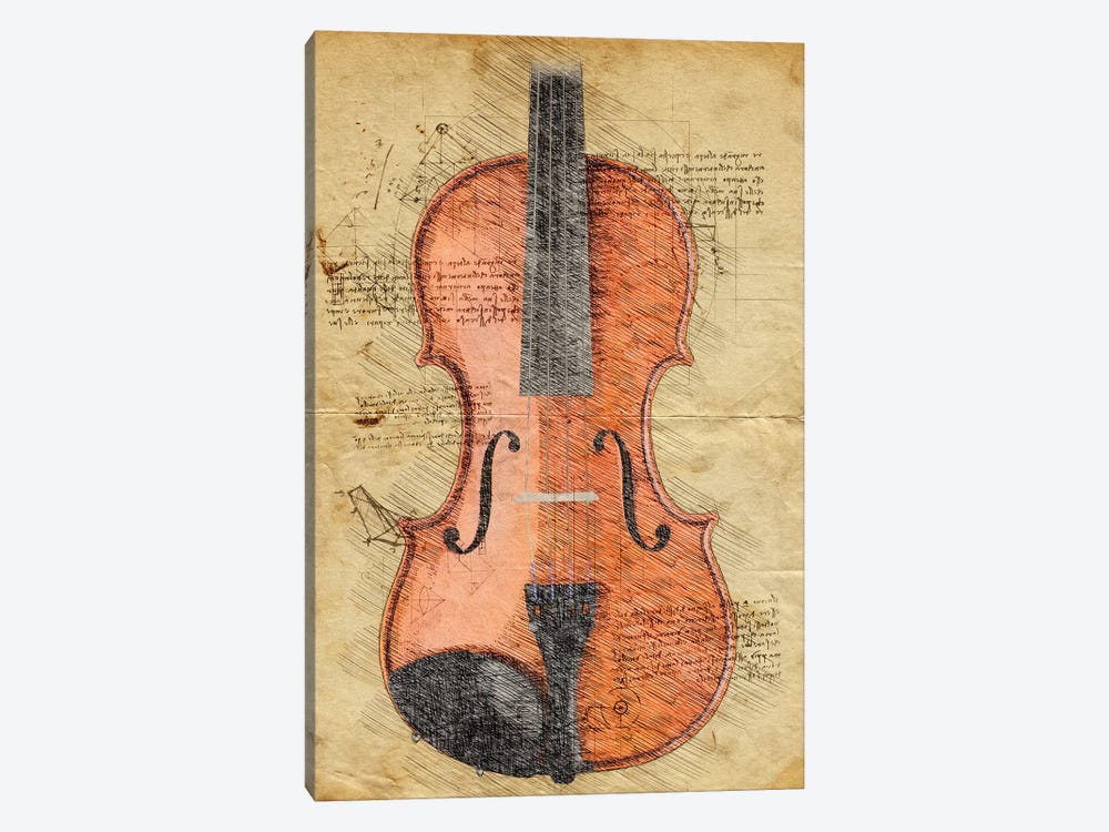 Violin by Durro Art 1-piece Canvas Artwork