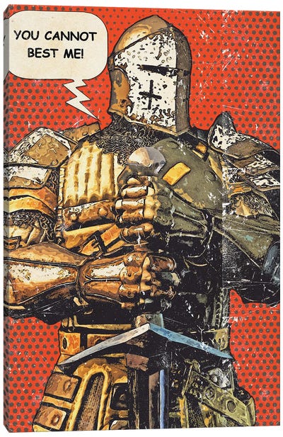 Knight For Honor Popart Canvas Art Print