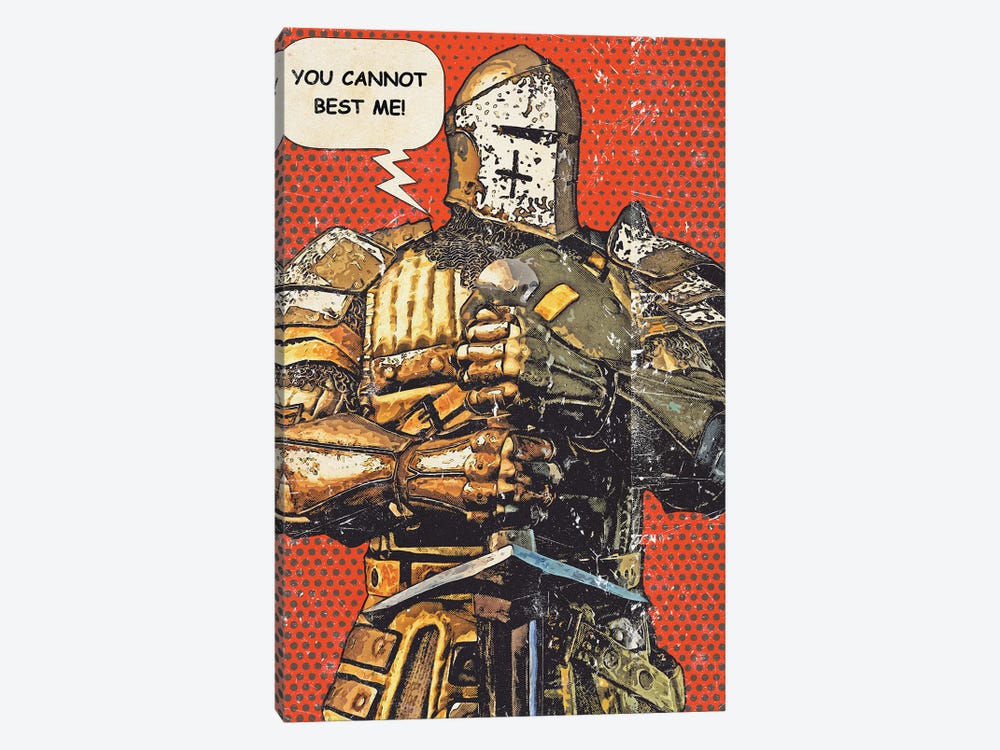 Knight For Honor Popart by Durro Art 1-piece Canvas Art Print