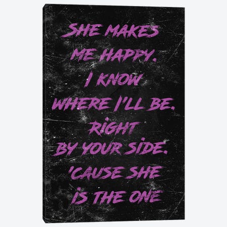 She Is The One Purple Canvas Print #DUR964} by Durro Art Canvas Print