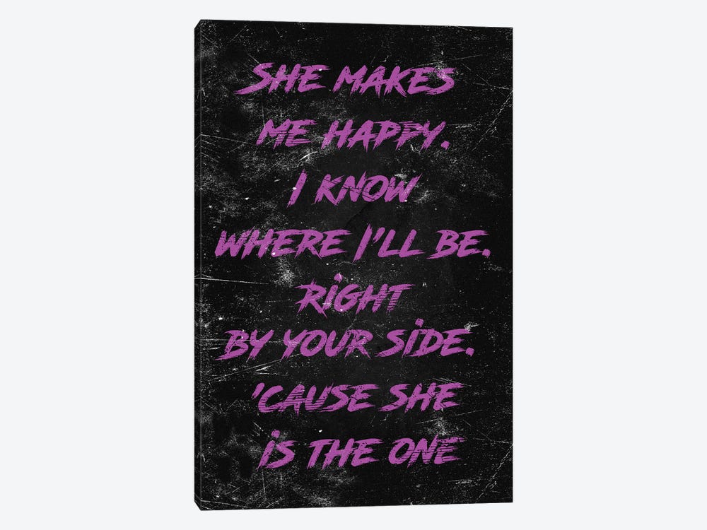 She Is The One Purple by Durro Art 1-piece Canvas Wall Art