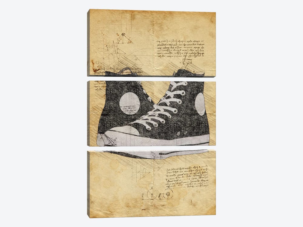 Sneakers by Durro Art 3-piece Art Print