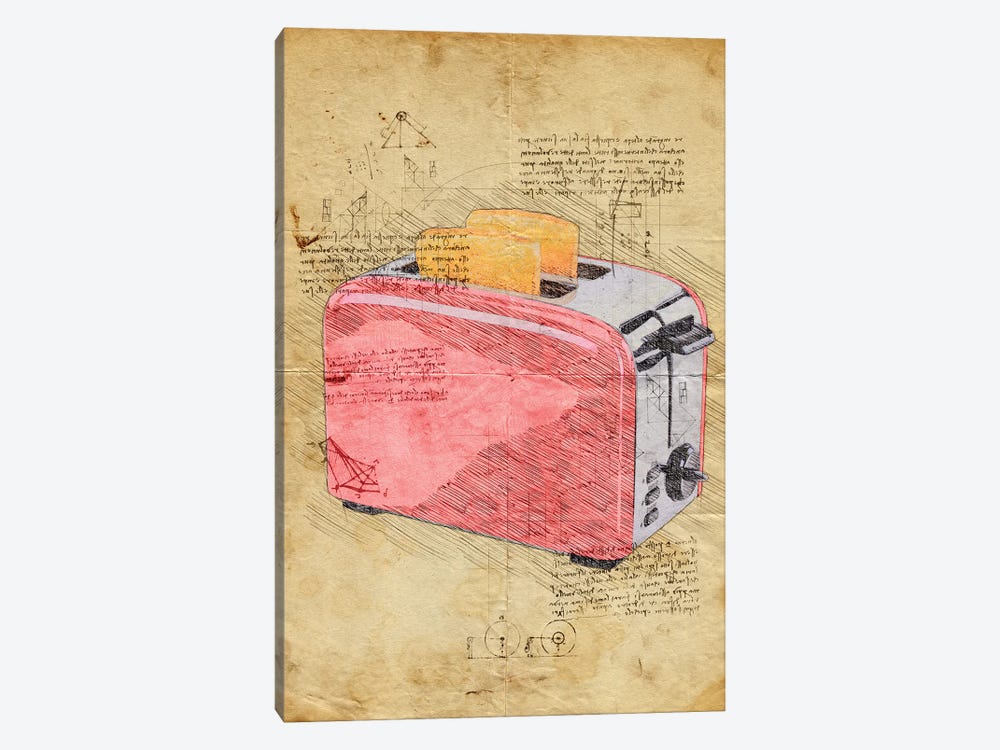 Toaster by Durro Art 1-piece Canvas Art Print