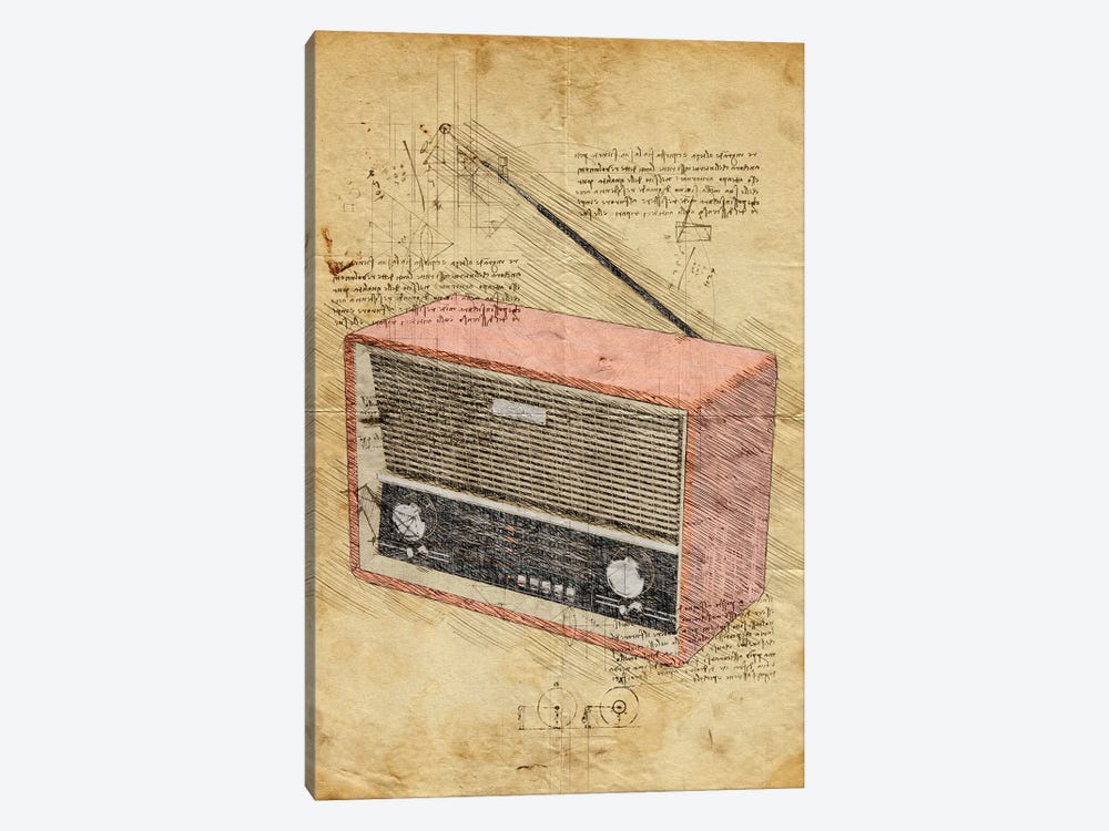 Radio II by Durro Art 1-piece Canvas Artwork