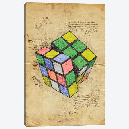 Rubik Cube Canvas Print #DUR976} by Durro Art Canvas Wall Art
