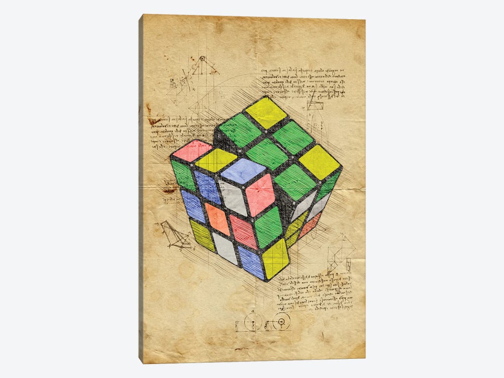 Rubik Cube by Durro Art 1-piece Canvas Art Print