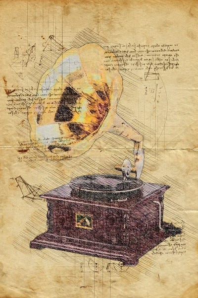 Gramo Phone by Durro Art canvas print