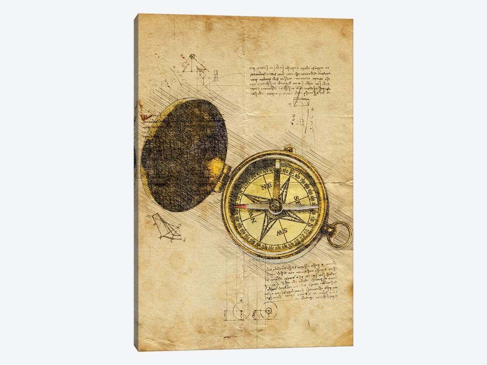 Compass by Durro Art 1-piece Canvas Art Print