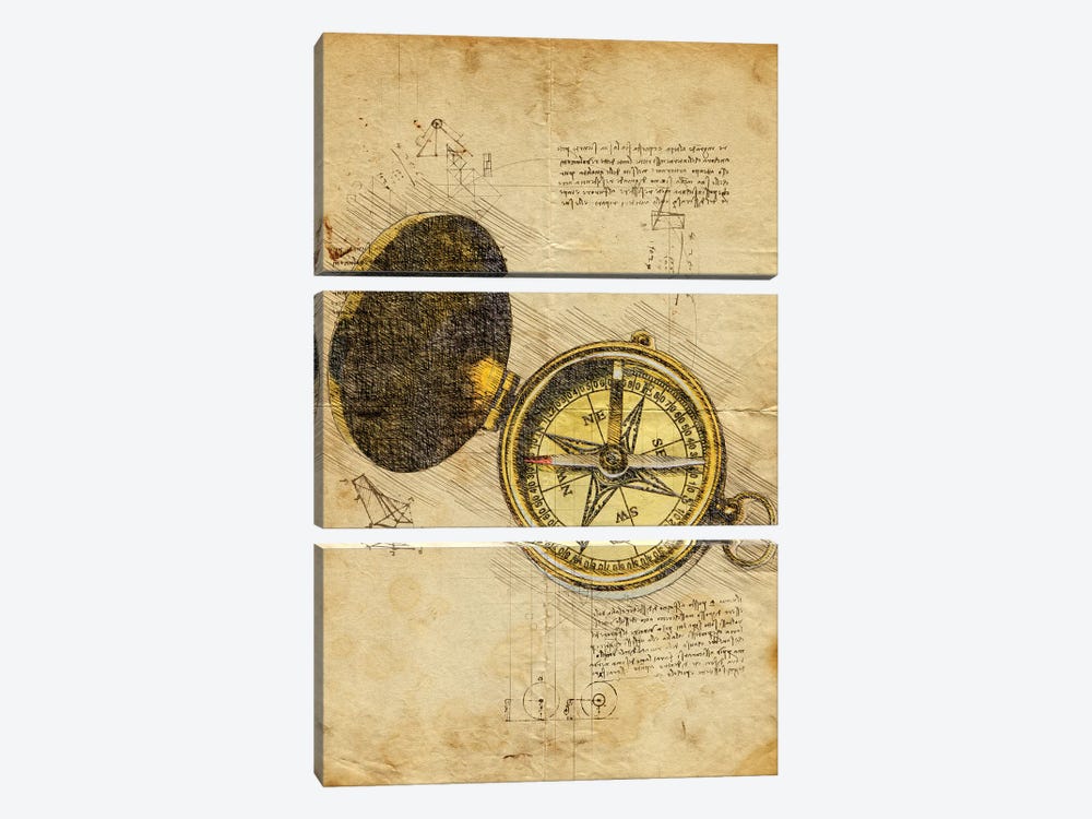 Compass by Durro Art 3-piece Art Print