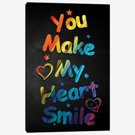 You Make My Heart Smile Canvas Print #DUR987} by Durro Art Canvas Print