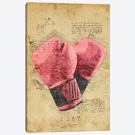 Boxing Gloves Canvas Print #DUR991} by Durro Art Art Print