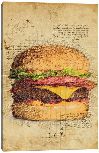 Burger Canvas Art Print - Durro Art