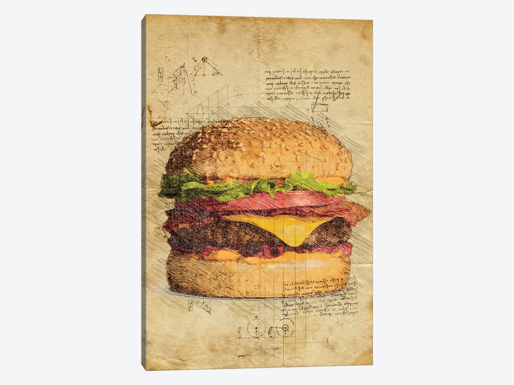 Burger by Durro Art 1-piece Canvas Print