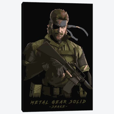 Metal Gear Solid Snake Canvas Print #DUR99} by Durro Art Canvas Art Print