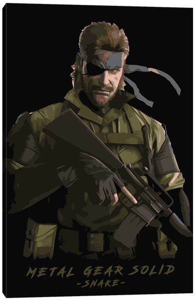 Metal Gear Solid Snake Canvas Art Print - Solid Snake