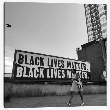 Black Lives Matter Canvas Print #DUS10} by Amadeus Long Canvas Artwork