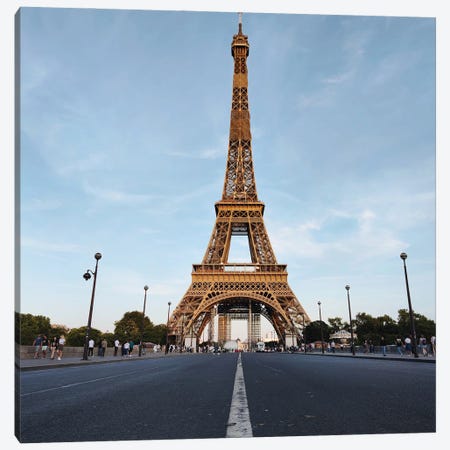Eiffel Tower In Colour Canvas Print #DUS24} by Amadeus Long Canvas Wall Art