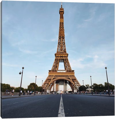 Eiffel Tower In Colour Canvas Art Print - Amadeus Long