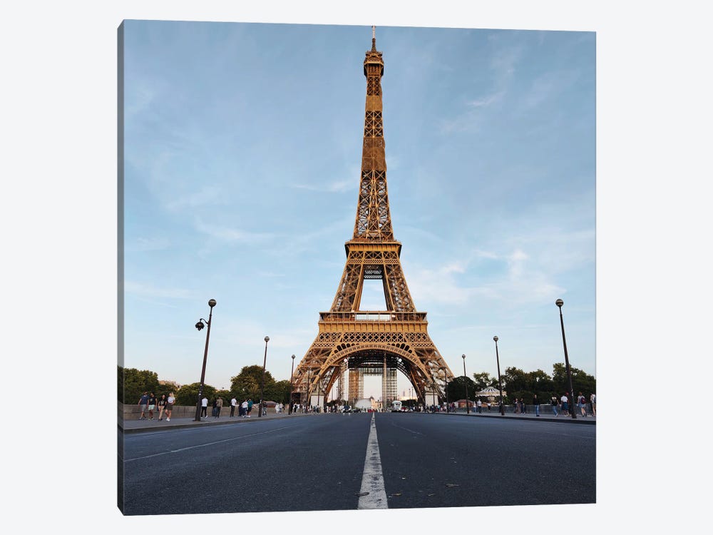 Eiffel Tower In Colour by Amadeus Long 1-piece Canvas Wall Art