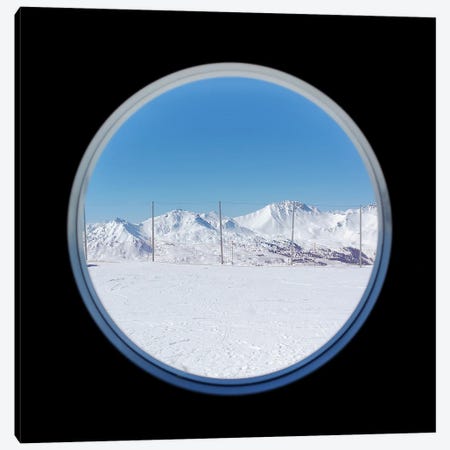 A Window To The Alps Canvas Print #DUS4} by Amadeus Long Canvas Wall Art