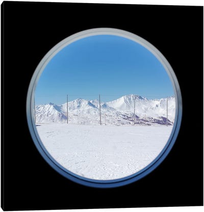 A Window To The Alps Canvas Art Print - Authenticity