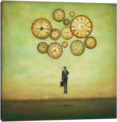 Waiting for Time to Fly Canvas Art Print - Business & Office