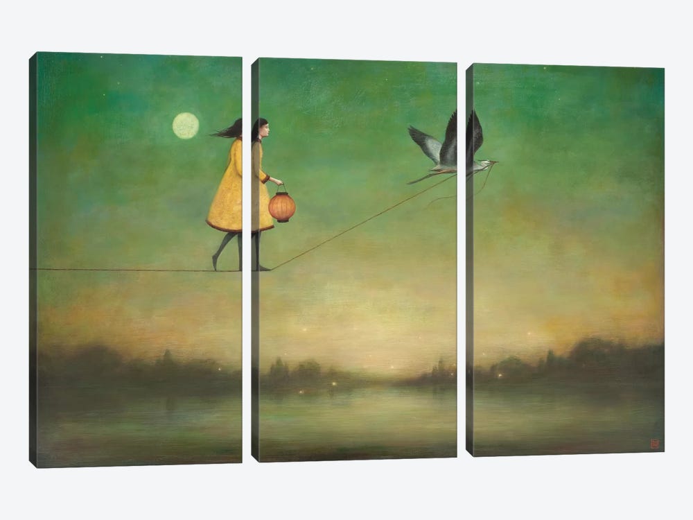Blue Moon Expedition by Duy Huynh 3-piece Canvas Wall Art
