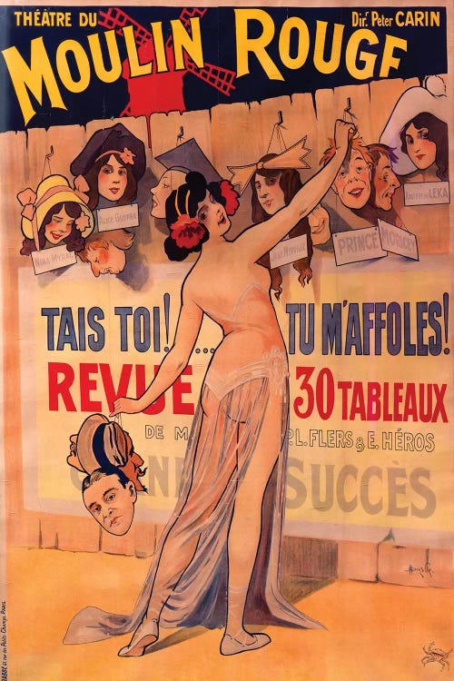 Moulin Rouge, Tais Toi, Tu Maffoles! Revue Advertisement, 1912