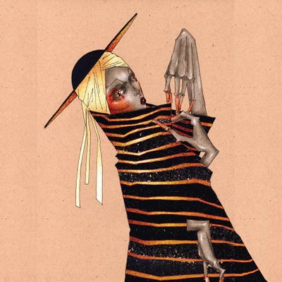 Gold Stripes by DEMÖ acrylic art print