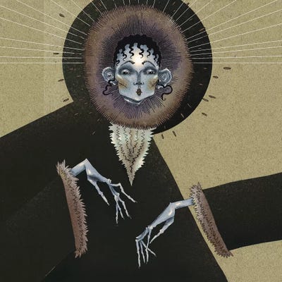 Mourning Lady by DEMÖ canvas print