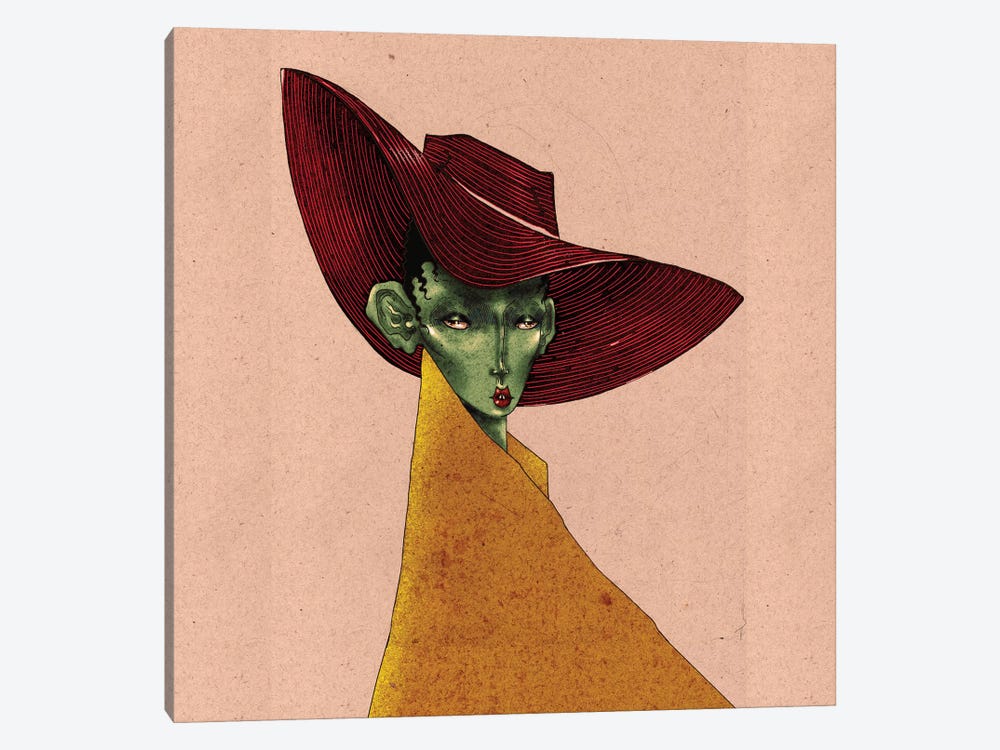 Red Hat by DEMÖ 1-piece Canvas Print