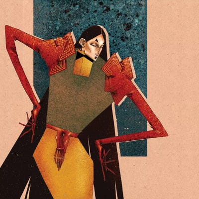 Scarlet Gloves by DEMÖ canvas print