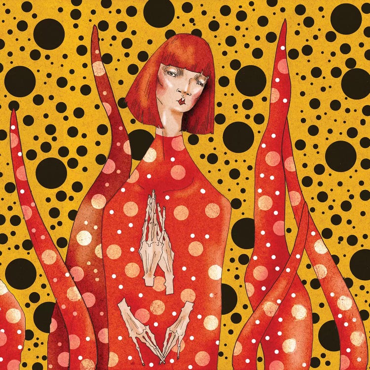 Yayoi Kusama by DEMÖ wall art