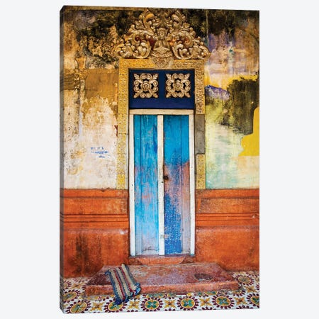 Cambodian Door Canvas Print #DVB100} by Dave Bowman Canvas Print