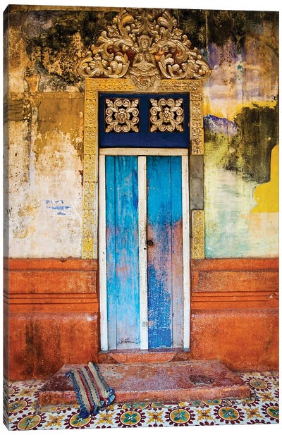 Cambodian Door Canvas Art Print - Dave Bowman