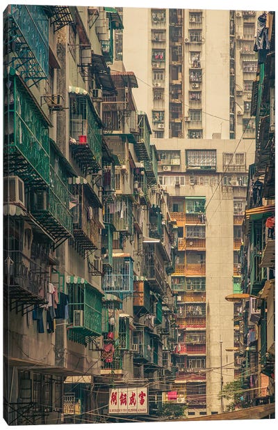 Backstreets Of Macau Canvas Art Print - Dave Bowman