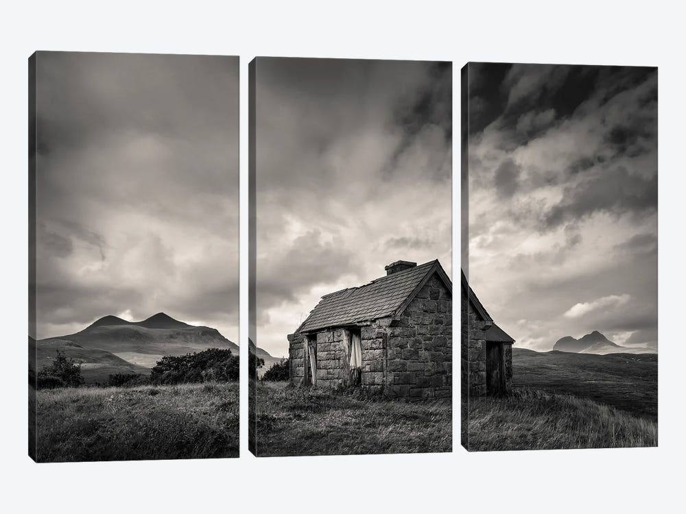 Bothy And Mountains by Dave Bowman 3-piece Canvas Art