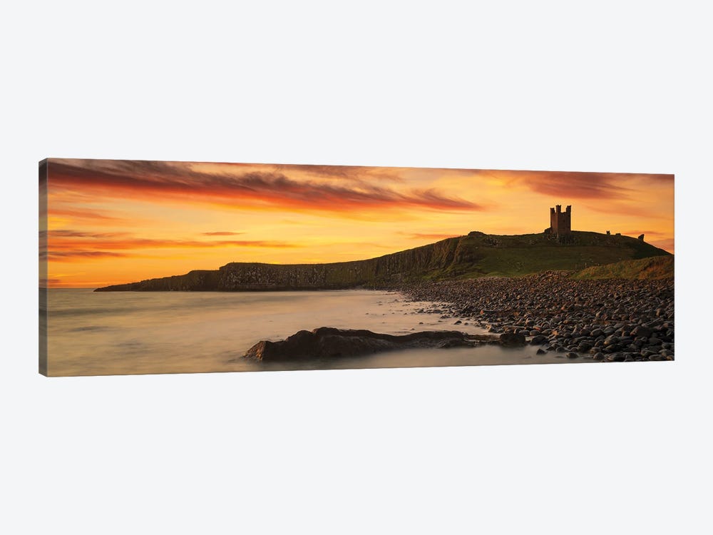 Dunstanburgh Castle Sunrise by Dave Bowman 1-piece Canvas Wall Art