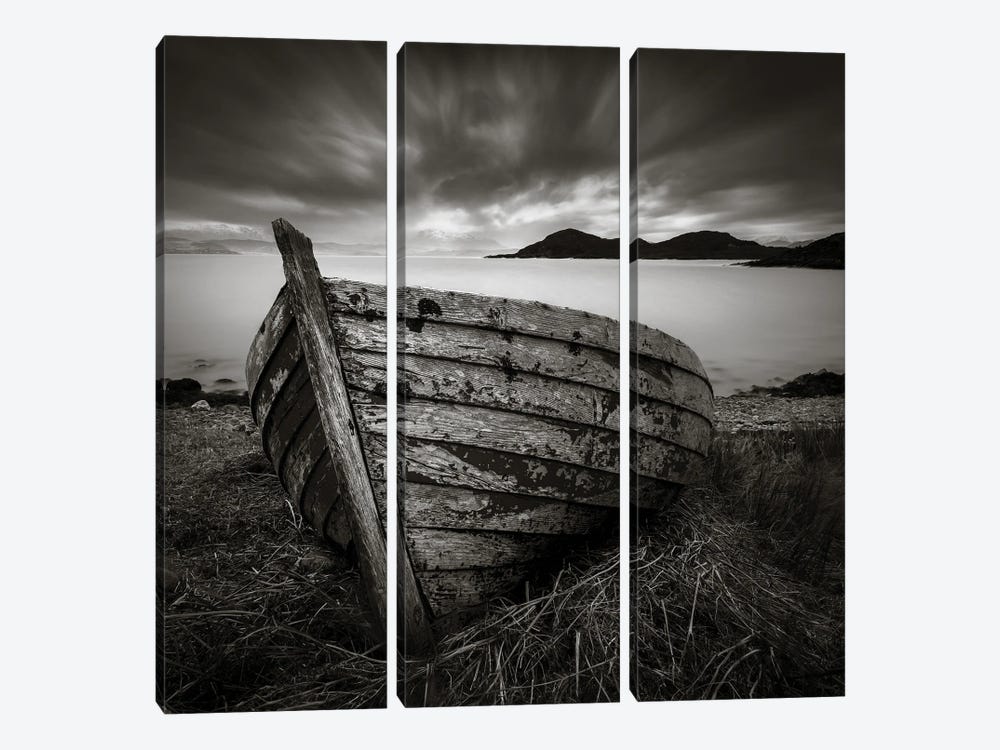 Cove Boat by Dave Bowman 3-piece Canvas Art Print