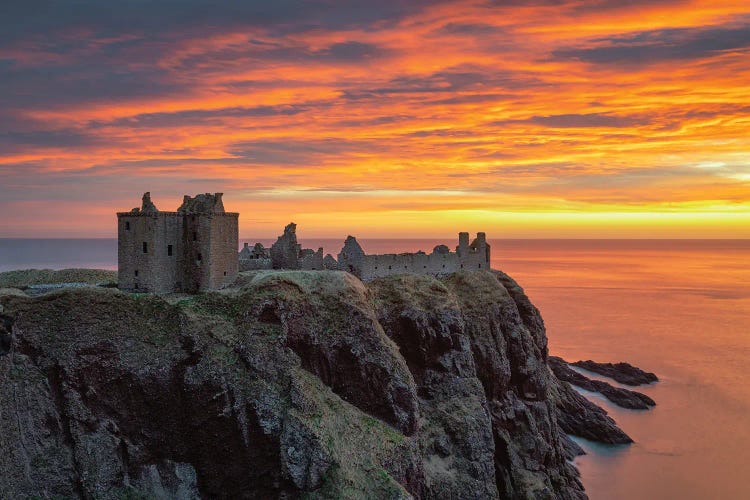 Fire Over Dunnottar by Dave Bowman wall art