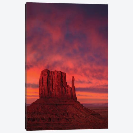 Last Light In Monument Valley Canvas Print #DVB127} by Dave Bowman Canvas Artwork