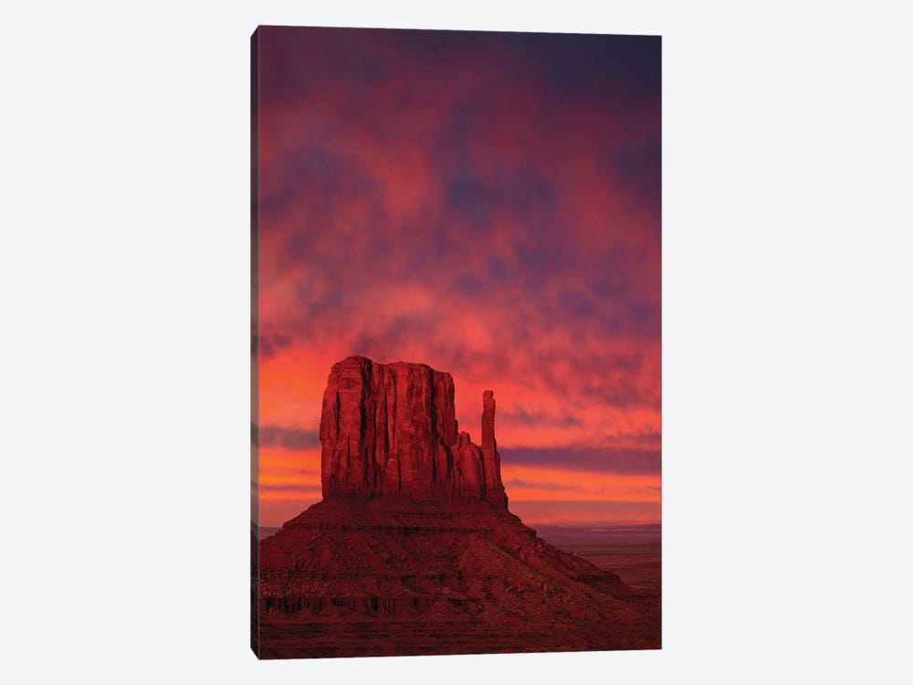 Last Light In Monument Valley by Dave Bowman 1-piece Canvas Wall Art
